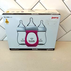 Joovy boob glass bottle 8oz pack Pink